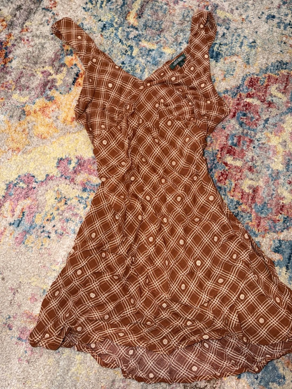 wild fable Rust Brown Patterned Mini Dress
